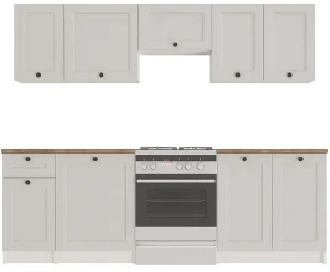 Zestaw mebli kuchennych 240 cm kaszmir - Urbi