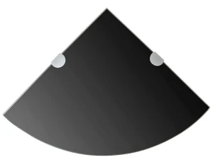 Czarna szklana półka ścienna - Atrosa 3X