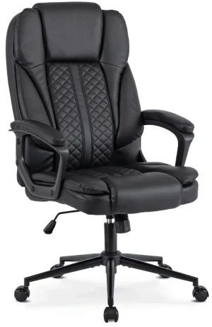 Czarny obrotowy fotel biurowy - Duke 3X