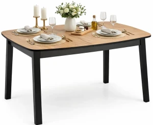 Rozkładany stół dąb aritsan + czarny - Wade