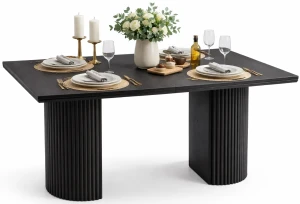 Czarny nowoczesny stół rozkładany - Mirth