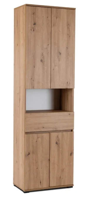 Zamykany regał słupek 60 cm dab artisan - Novox 4X