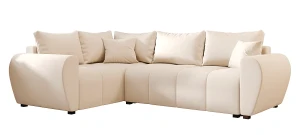 Kremowy nowoczesny narożnik rozkładany - Dameno 3X