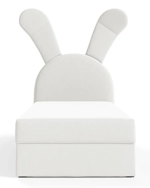 Białe dziecięce łóżko kontynentalne 100x200 cm - Kikori