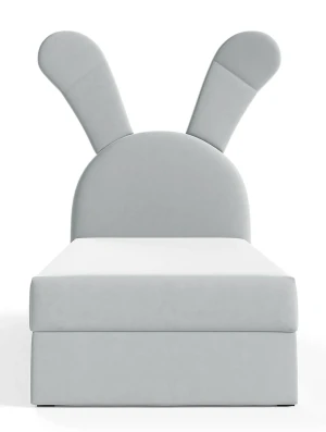 Szare dziecięce łóżko kontynentalne 100x200 cm - Kikori