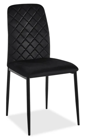 Czarne krzesło tapicerowane - Finlo 3X