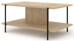 Minimalistyczna ława z półką dąb cremona - Fabiene 5X