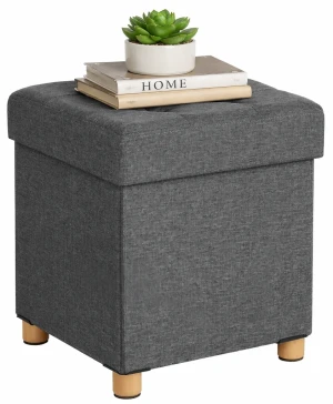 Szara pufa na nóżkach ze schowkiem - Dolexo 3X