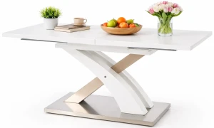 Stół rozkładany biały połysk - Nomer