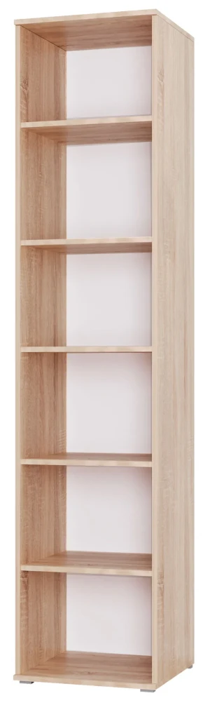 Duży regał na książki do salonu 70 cm dąb sonoma - Aneris 4X