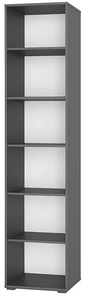 Szary regał do garderoby nowoczesnej 70 cm szary grafit - Aneris 4X