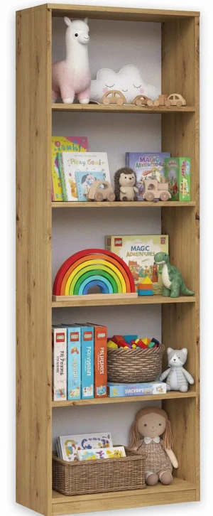 Dziecięcy regał słupek na zabawki dąb artisan - Fawios 2X