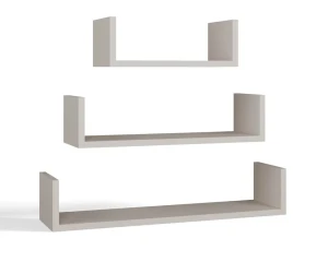 Zestaw 3 kaszmirowych półek ściennych  - Lazar 4X