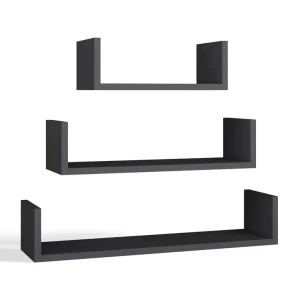 Komplet półek wiszących antracyt - Lazar 4X