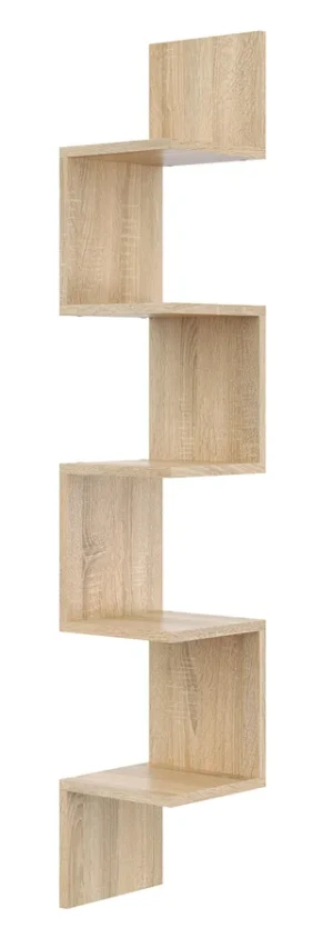 Narożna półka ścienna w kolorze dąb sonoma - Flora 4X