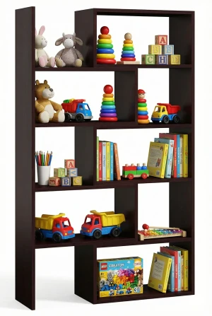 Rozsuwany regał na zabawki wenge - Inglis 3X