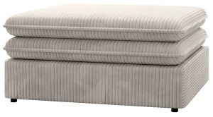 Beżowy kwadratowy puf sztruksowy - Eriena 5X