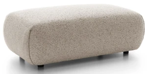 Melanżowy puf na nóżkach jasny popiel - Mezzia 4X