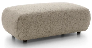 Prostokątna pufa na nóżkach zimny beż - Mezzia 4X