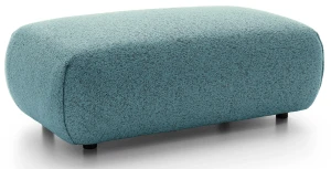 Szaroniebieska duża pufa salonowa na nóżkach - Mezzia 4X