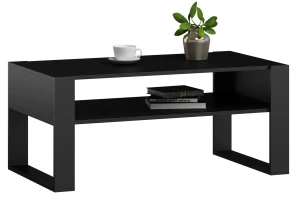 Czarna prostokątna ława kawowa do salonu - Bracio 3X