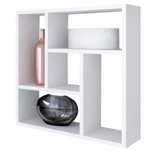 Biała półka wisząca kwadratowa - Etiz