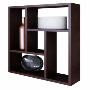 Kwadratowa półka wisząca nowoczesna wenge - Etiz