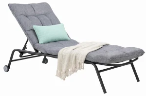 Szary nowoczesny leżak na taras - Sunira
