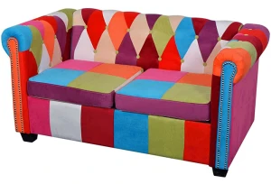 Sofa patchwork chesterfield Marcha - dwuosobowa