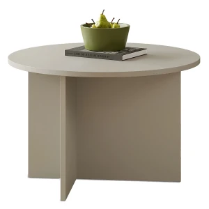 Kaszmirowy okrągły minimalistyczny stolik - Velmorix 4X