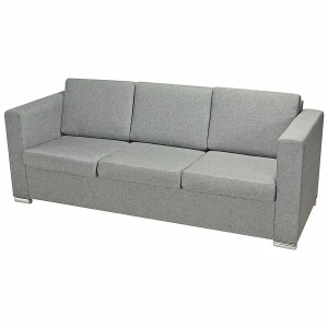 Trzyosobowa jasnoszara sofa loftowa - Telva 3Q