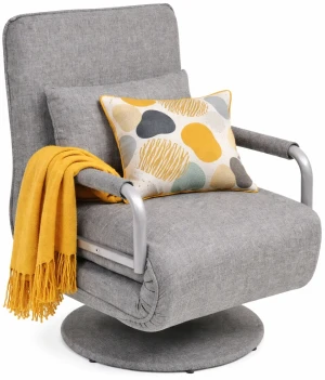 Jasnoszary fotel rozkładany - Fanar