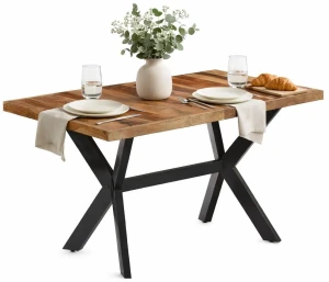 Stół jadalniany z sheesham Glefro – brązowy