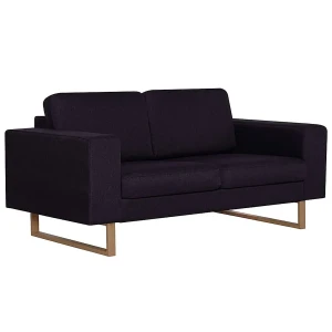Elegancka dwuosobowa sofa Ladi 2X - czarna
