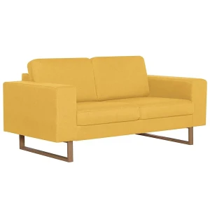 Elegancka dwuosobowa sofa Ladi 2X - żółta