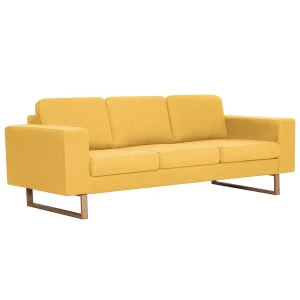 Elegancka trzyosobowa sofa Ladi 3X - żółta