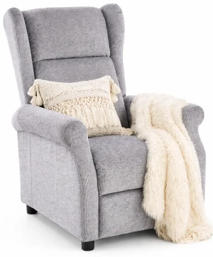 Rozkładany fotel uszak wypoczynkowy Nika - popielaty