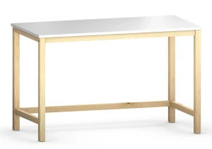 Skandynawskie biurko na drewnianych nogach 120x60 - Kizo T3