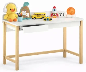 Białe małe biurko dziecięce styl skandynawski - Fredo