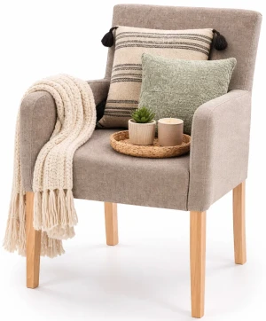 Skandynawski fotel wypoczynkowy Tawol 2X - Beżowy