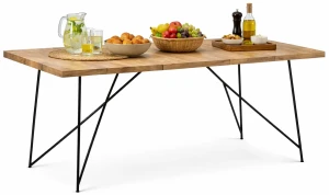 Stół industrialny z drewna mango kolor naturalny - Awa