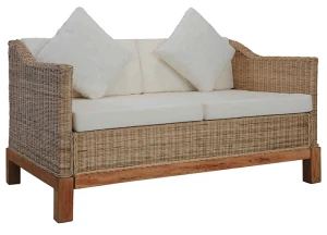 Sofa Otma 2B dwusobowa - naturalny rattan