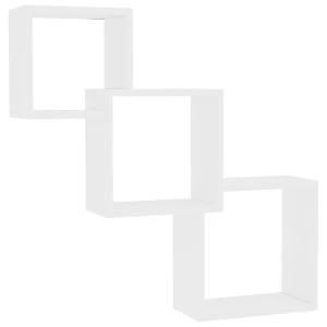 Zestaw białych półek ściennych modułowych - Rivan