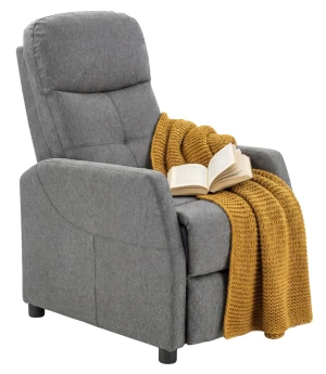 Popielaty rozkładany fotel wypoczynkowy - Erto