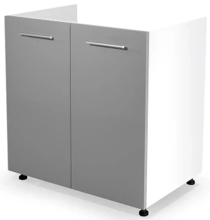 Kuchenna szafka zlewozmywakowa Vokres 26X - jasny popiel połysk