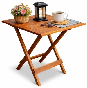 Brązowy drewniany stolik ogrodowy - Besta