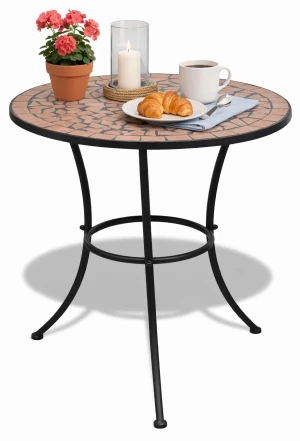 Okrągły stolik ogrodowy ceramiczny terakota - Osmo