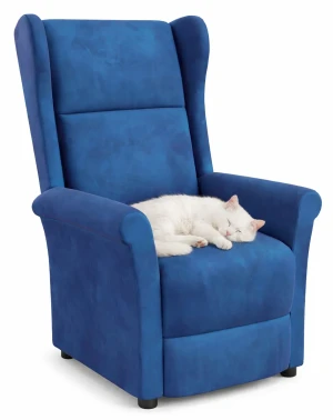 Granatowy rozkładany fotel uszak wypoczynkowy - Nika 2X