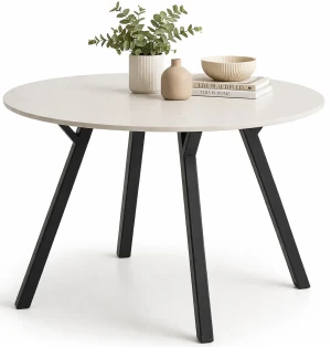 Okrągły stół minimalistyczny kolor popiel - Rufu 2X