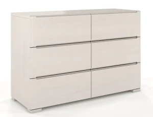 Komoda drewniana 6 szuflad Inca 5S - Biały mat
